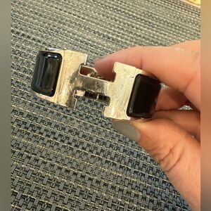 Hermes Clic Clac black and silver H bracelet size PM or XS/S 100% Authentic !!